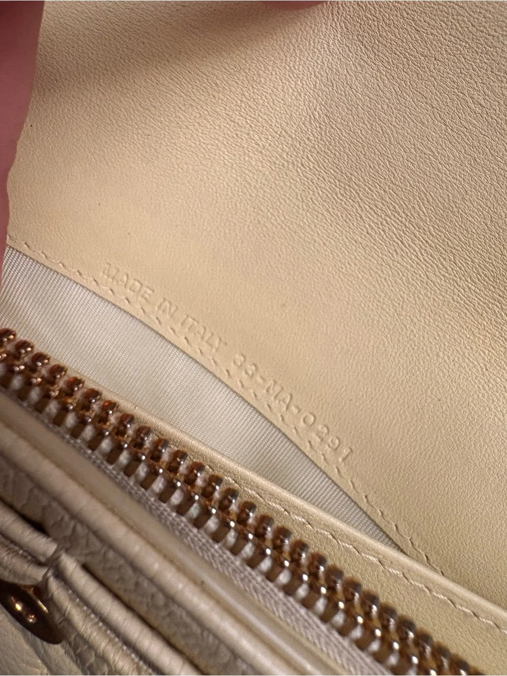 Christian Dior Cannage leather long wallet on chain in pale yellow - Picture 6 of 9